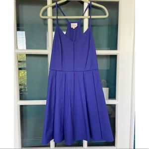 Bright blue Parker a-line cocktail dress